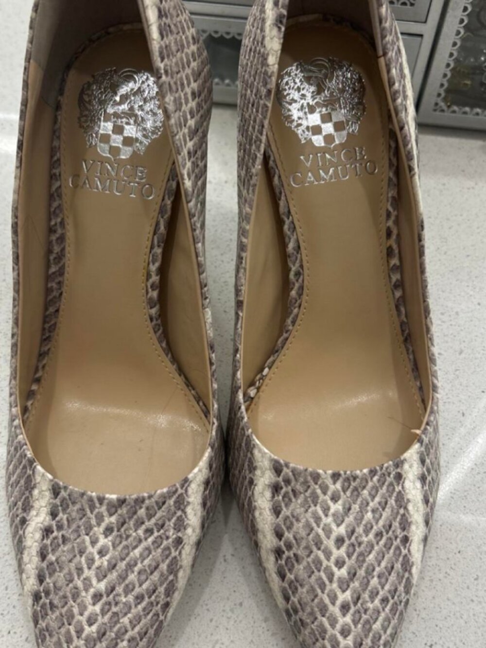 Vince Camuto Women's Grey and Blue Courts